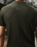 Textured Knit Polo | Hunter Green