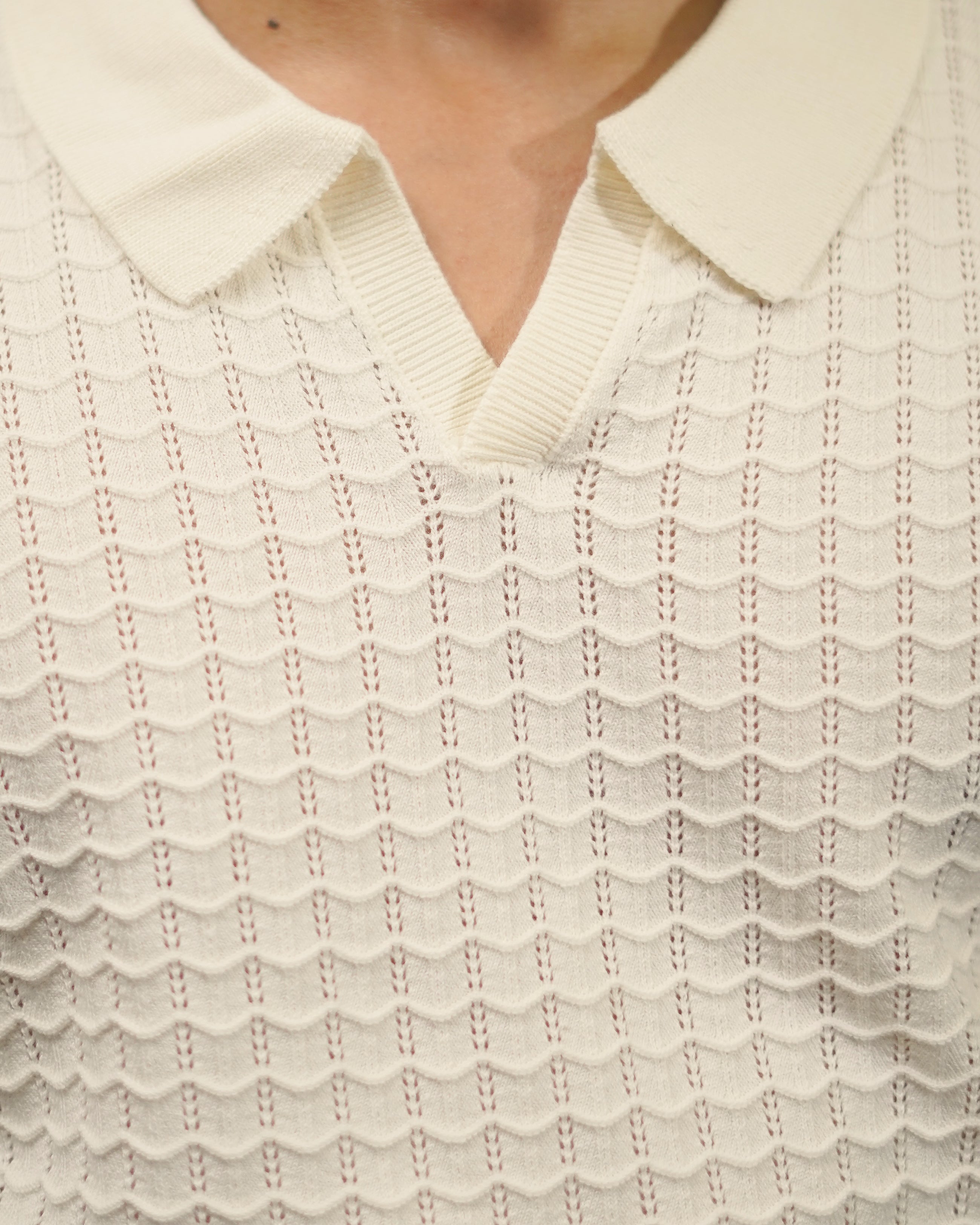 Crochet Polo | Ecru