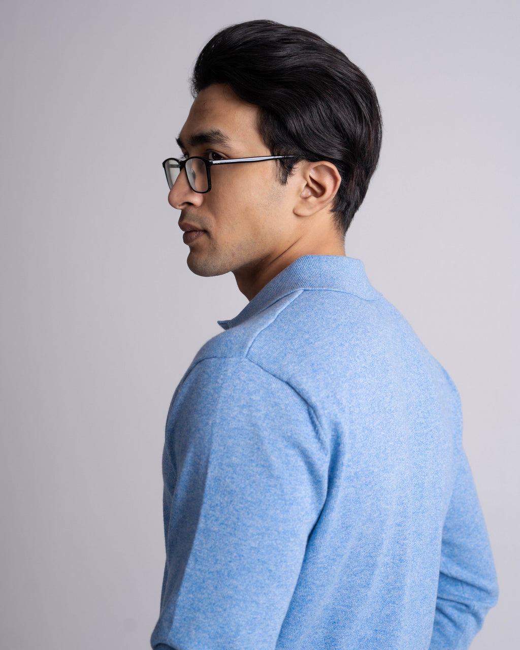 Buttoned Knit Polo - full sleeve