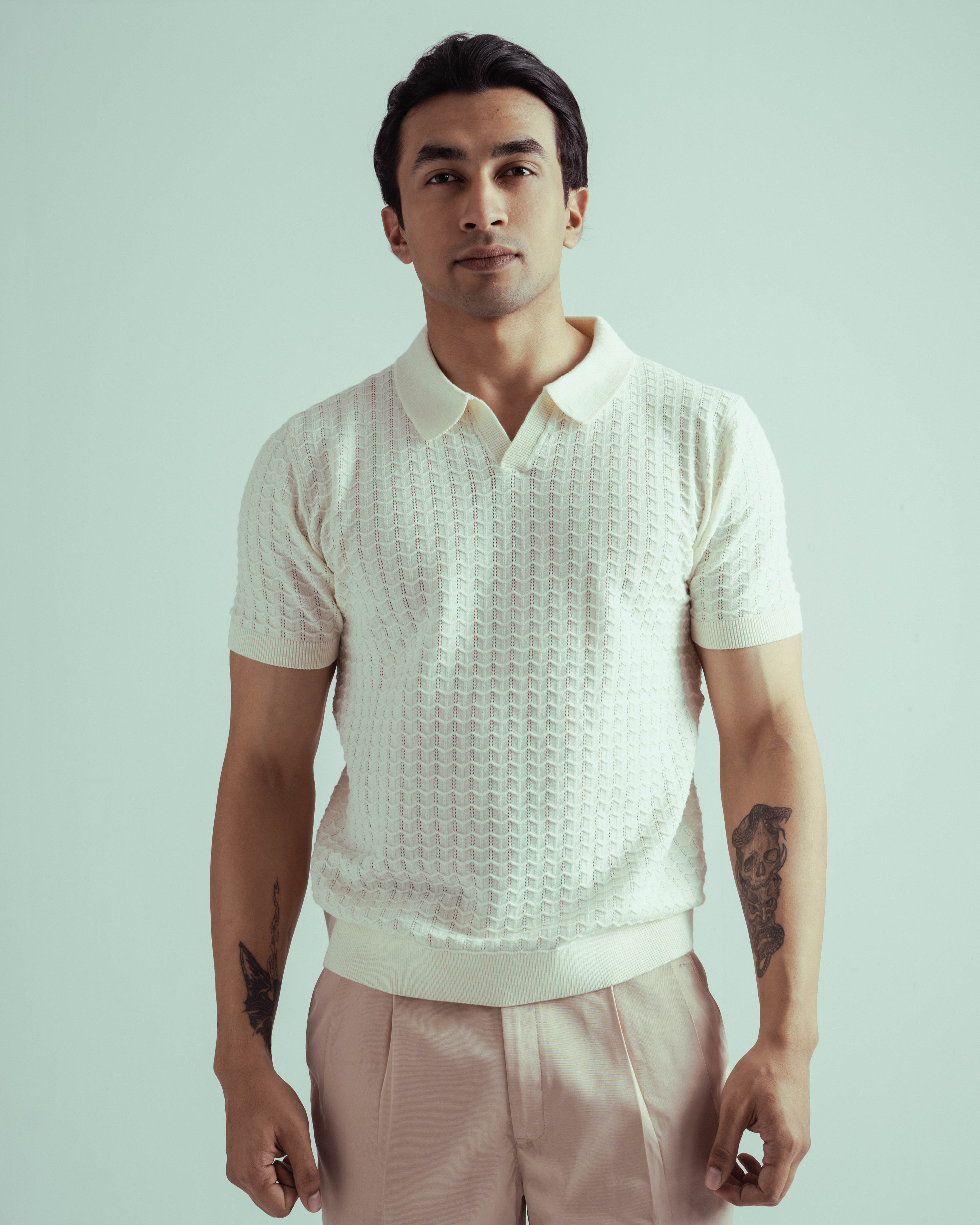 Crochet Polo | Ecru