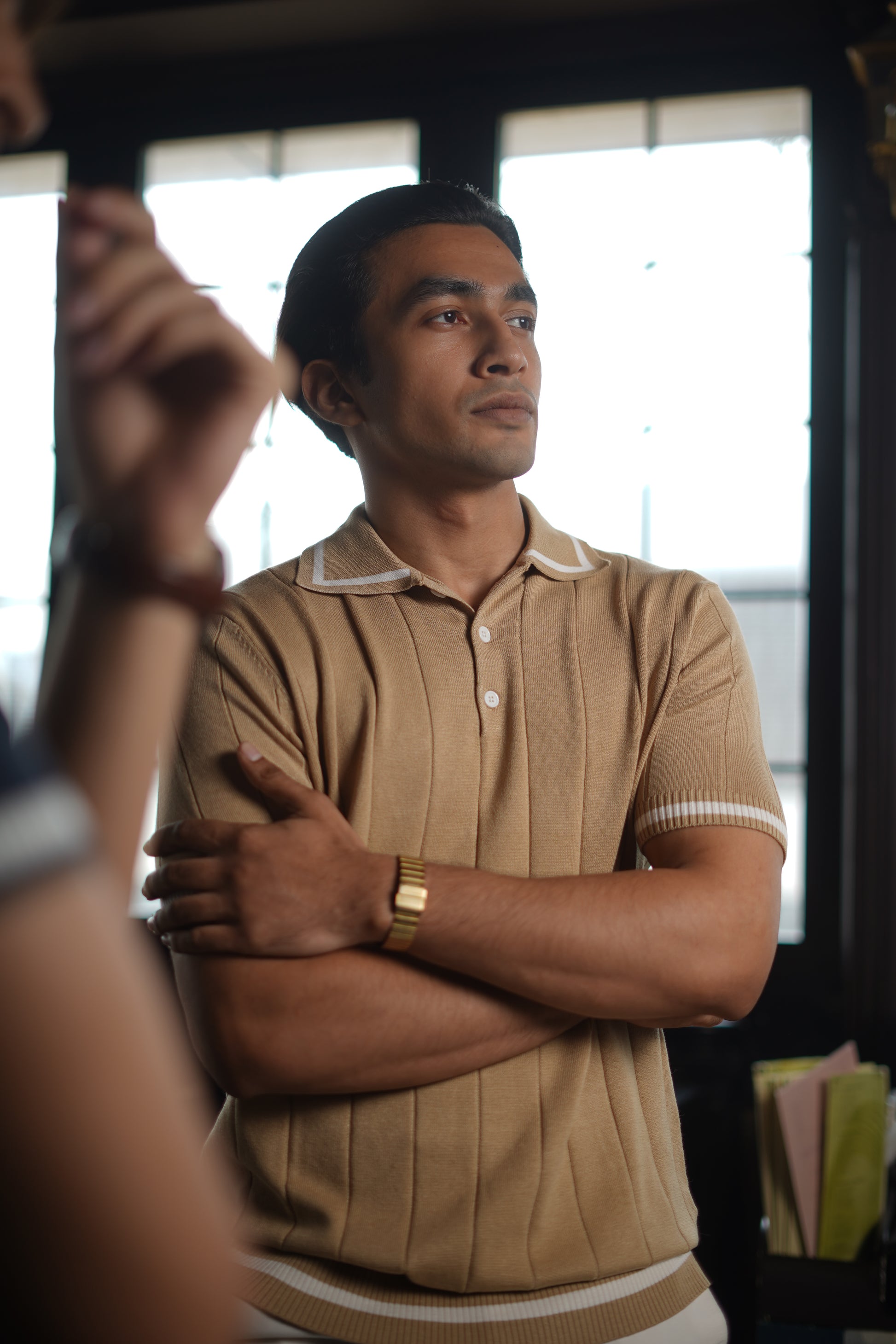 Knit polo - Beige