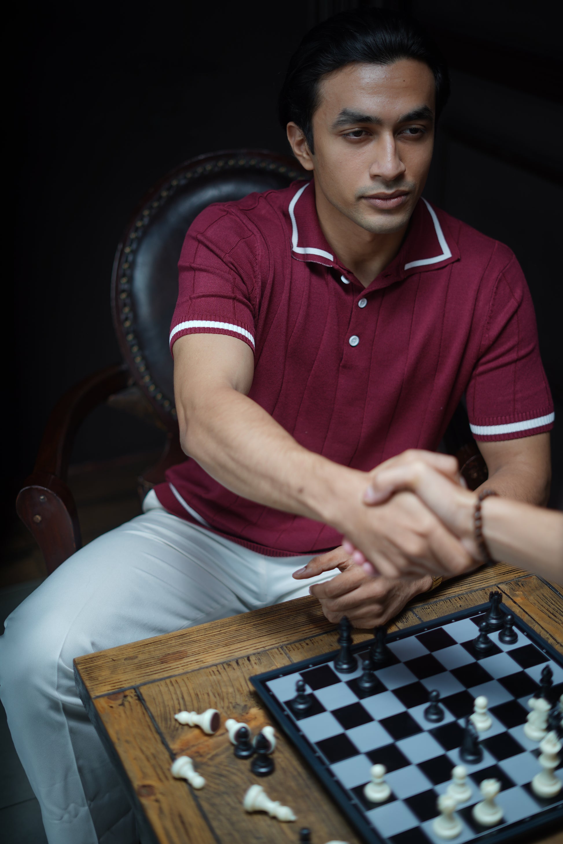 Knit polo - Burgunddy